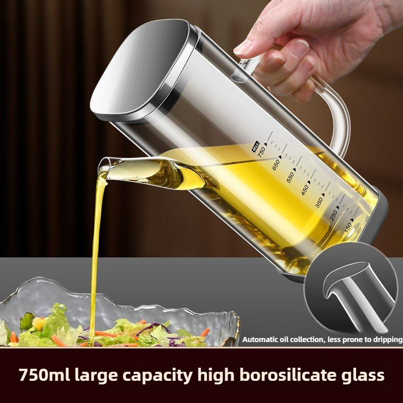 Kitchen Baking Essentials - High Borosilicate Glass Oil Bottle Kitchen