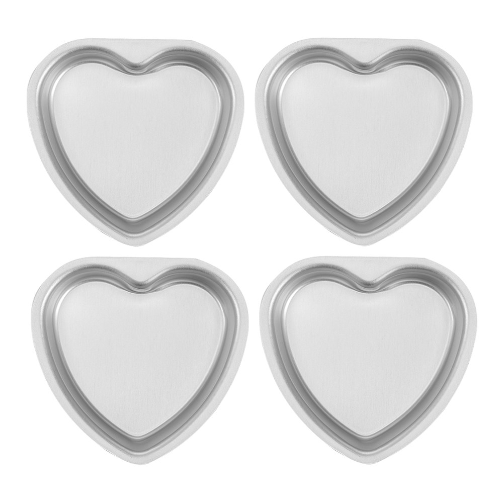 Muffin Tin Nonstick - 4Pcs Heart Shaped Cake Mold 4