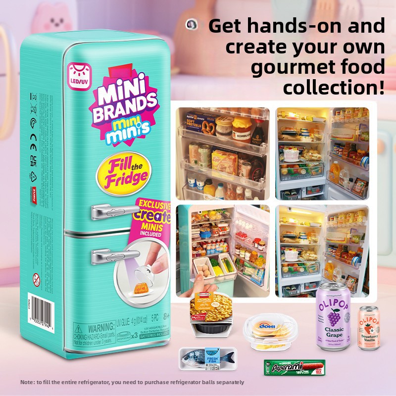 Kitchen Up - Led Light Up Mini Refrigerator Toy