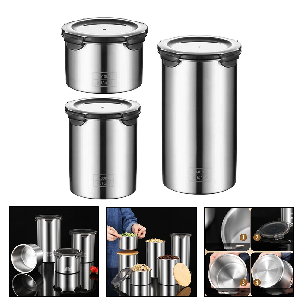 Kitchen Bank - 500/900/1400ml Stainless Steel Vacuum Sealed Food