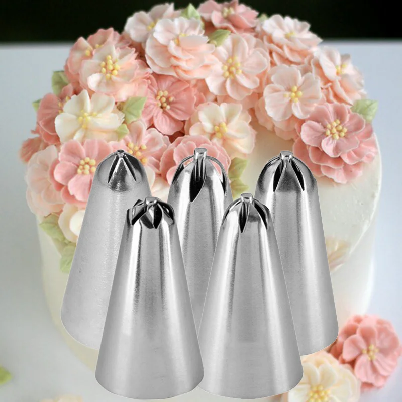 Kitchen And Baking Equipment - Stainless Steel Flower Icing Piping Nozzle