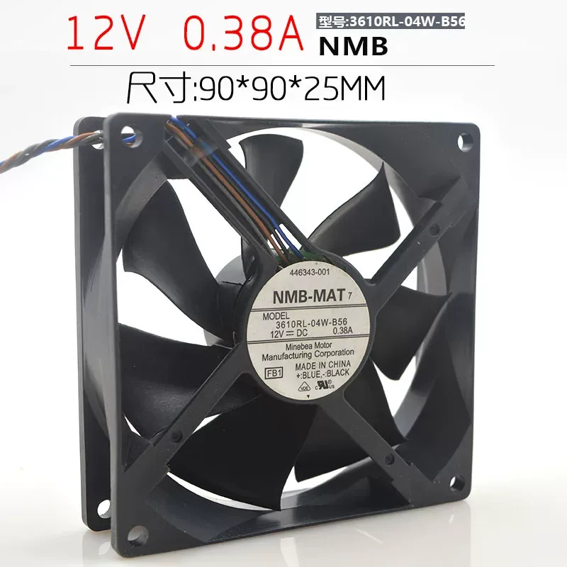 NMB-MAT 3610RL-04W-B56 9CM 12V - Cooling Rack Wire 评论和价格