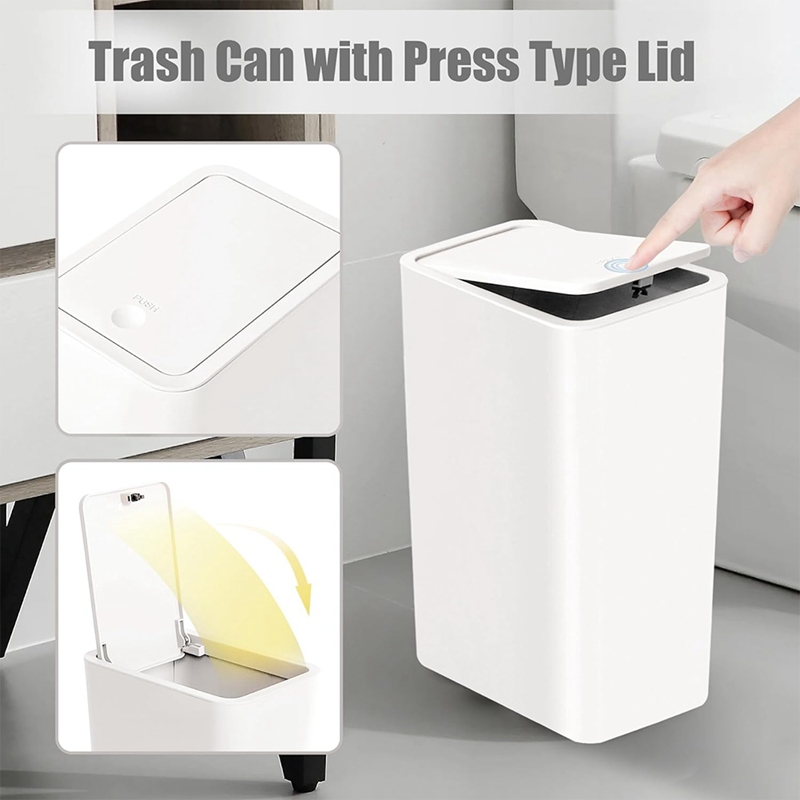 Bathroom Trash Can with Lid,Sl - Kitchen Up 评论和价格