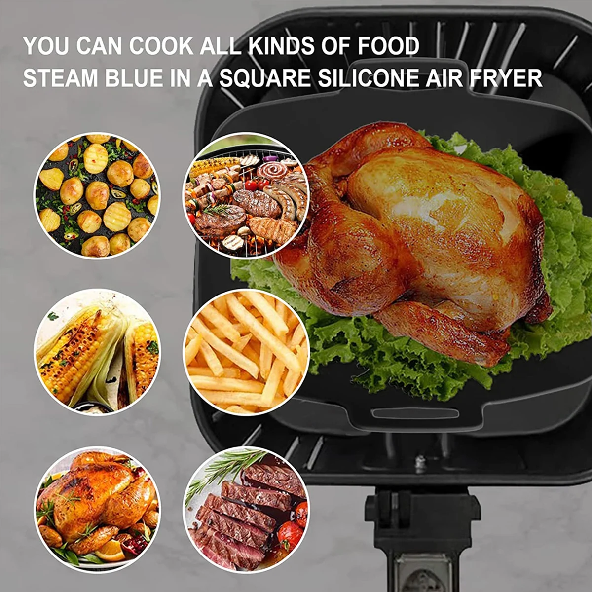 2Pcs Air Fryer Silicone Liner  - Kitchen Oven Baking Pans 评论和价格