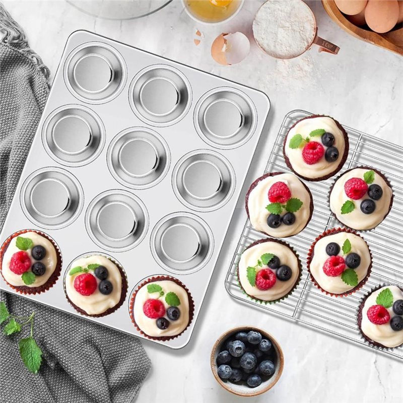ABGH-Muffin Pan, Stainless Ste - Muffin Tin Nonstick 评论和价格