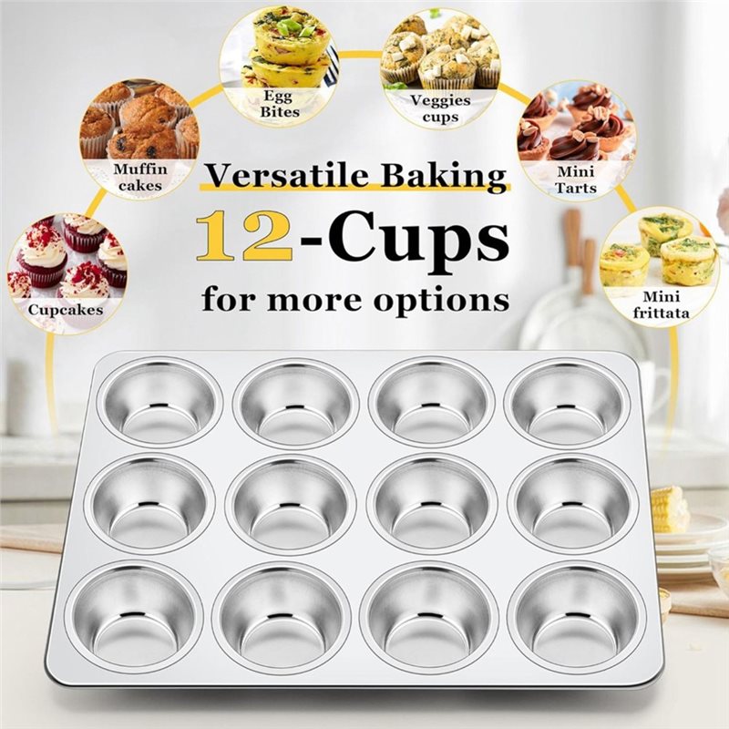 ABGH-Muffin Pan, Stainless Ste - Muffin Tin Nonstick 评论和价格