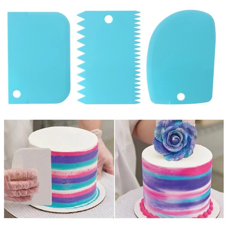 3PCS/Lot Cream Scraper Smoothe - Fondant Smoother Set 评论和价格