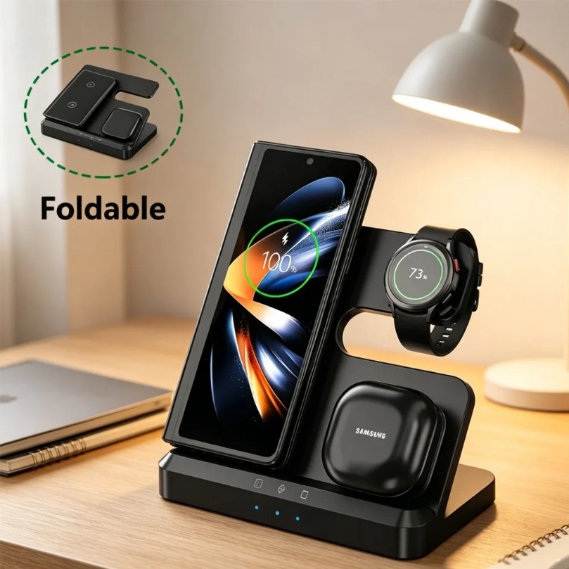 3 in 1 Fast Wireless Charger F - Cooling Rack Wire 评论和价格