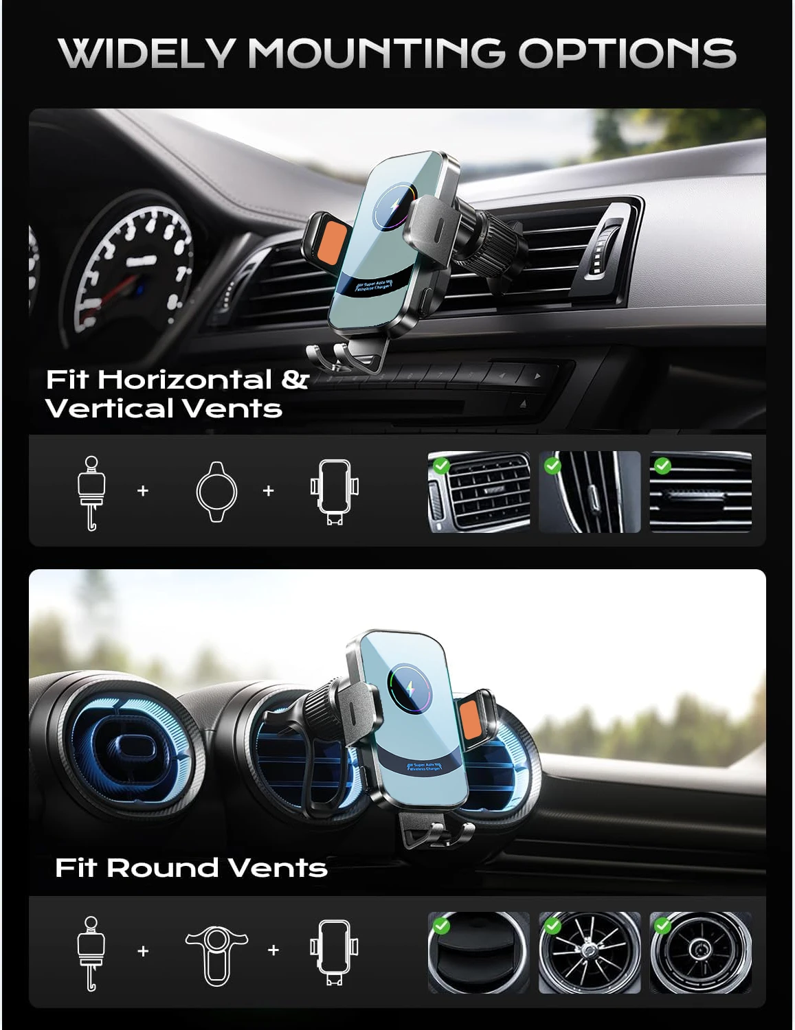 UYUXIO Wireless Car Charger Su - Cooling Rack Wire 评论和价格