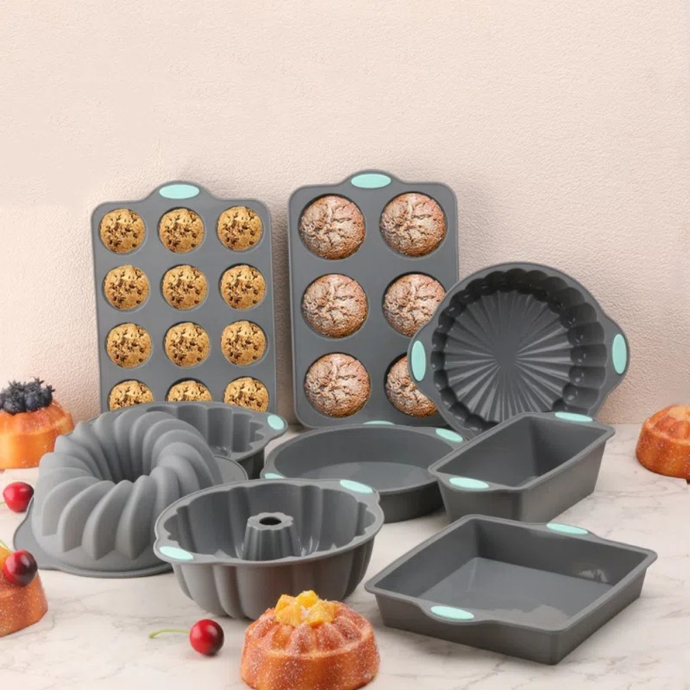 Silicone Cake Molds Heat Resis - Kitchen Oven Baking Pans 评论和价格