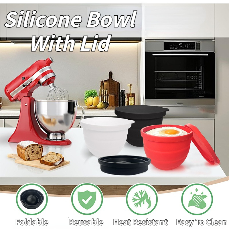 Foldable Silicone Bowl With Li - Kitchen Aid Baking Lid 评论和价格