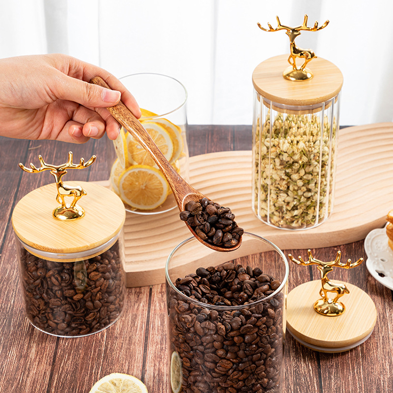 Nordic Golden Elk Storage Jar  - Kitchen Bank 评论和价格