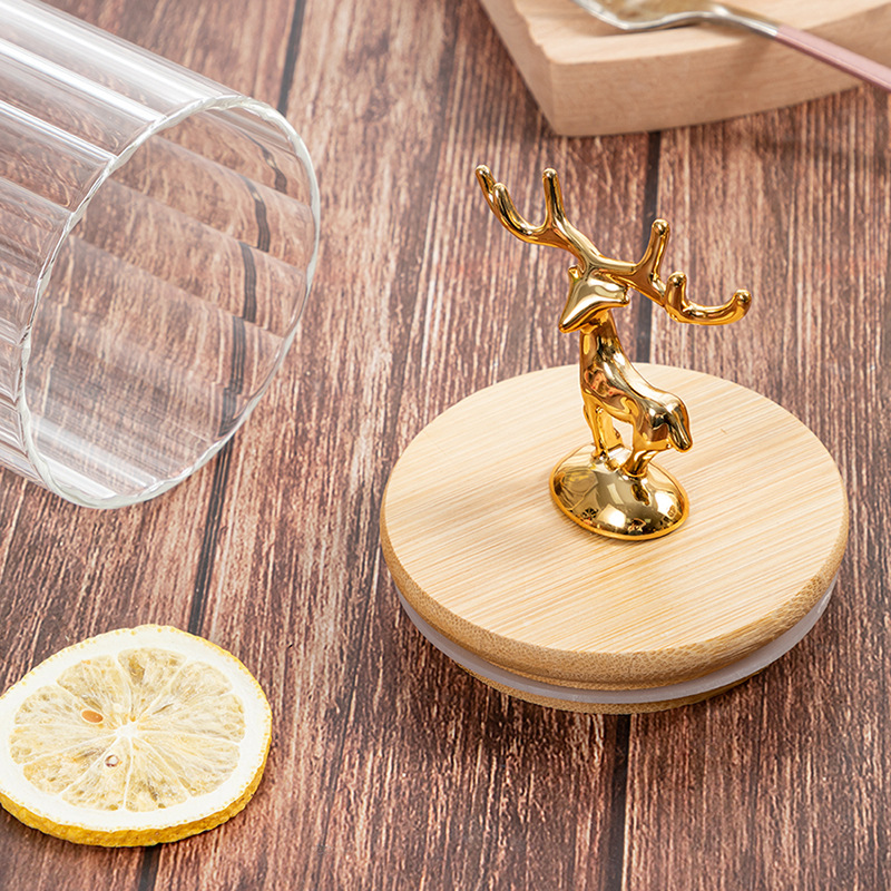 Nordic Golden Elk Storage Jar  - Kitchen Bank 评论和价格