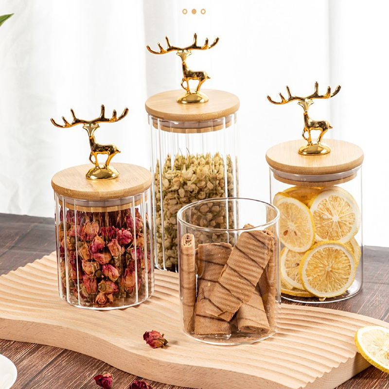 Nordic Golden Elk Storage Jar  - Kitchen Bank 评论和价格