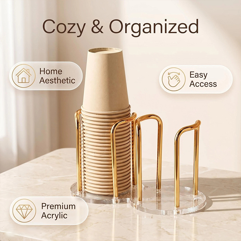 Two Slots Cup Dispenser Holder - Kitchen Up 评论和价格