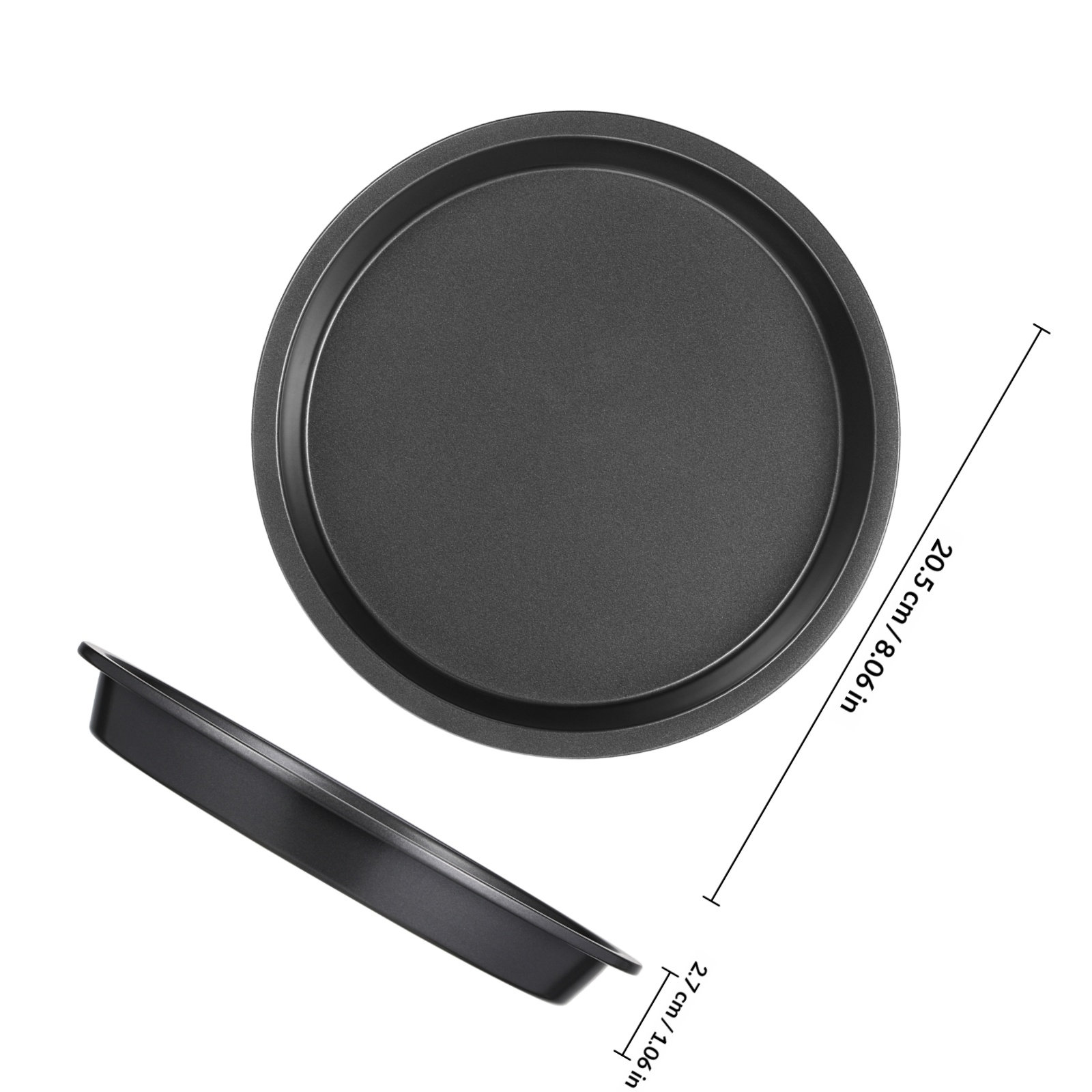 Round Carbon Steel Pizza Pan N - Kitchen Oven Baking Pans 评论和价格
