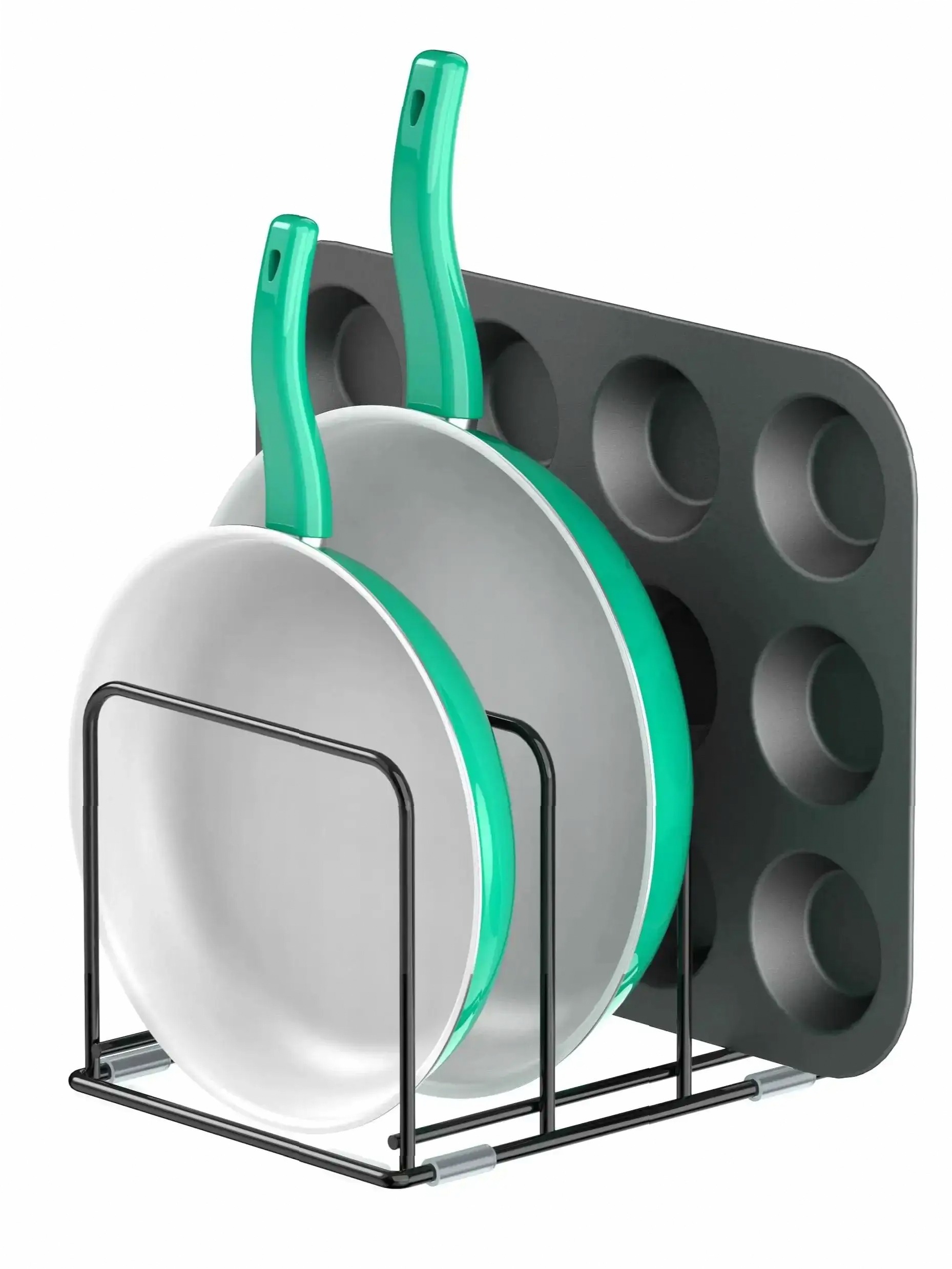 Pan Organizer for Kitchen Cabi - Kitchen Cabinet Baking Organizer 评论和价格