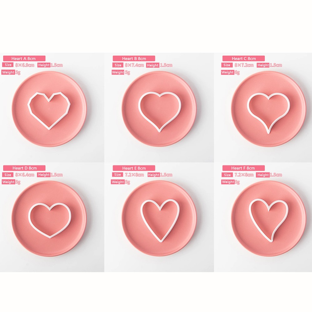 Heart Cookie Cutters Mold 3D C - Baking Kitchen Diy 评论和价格
