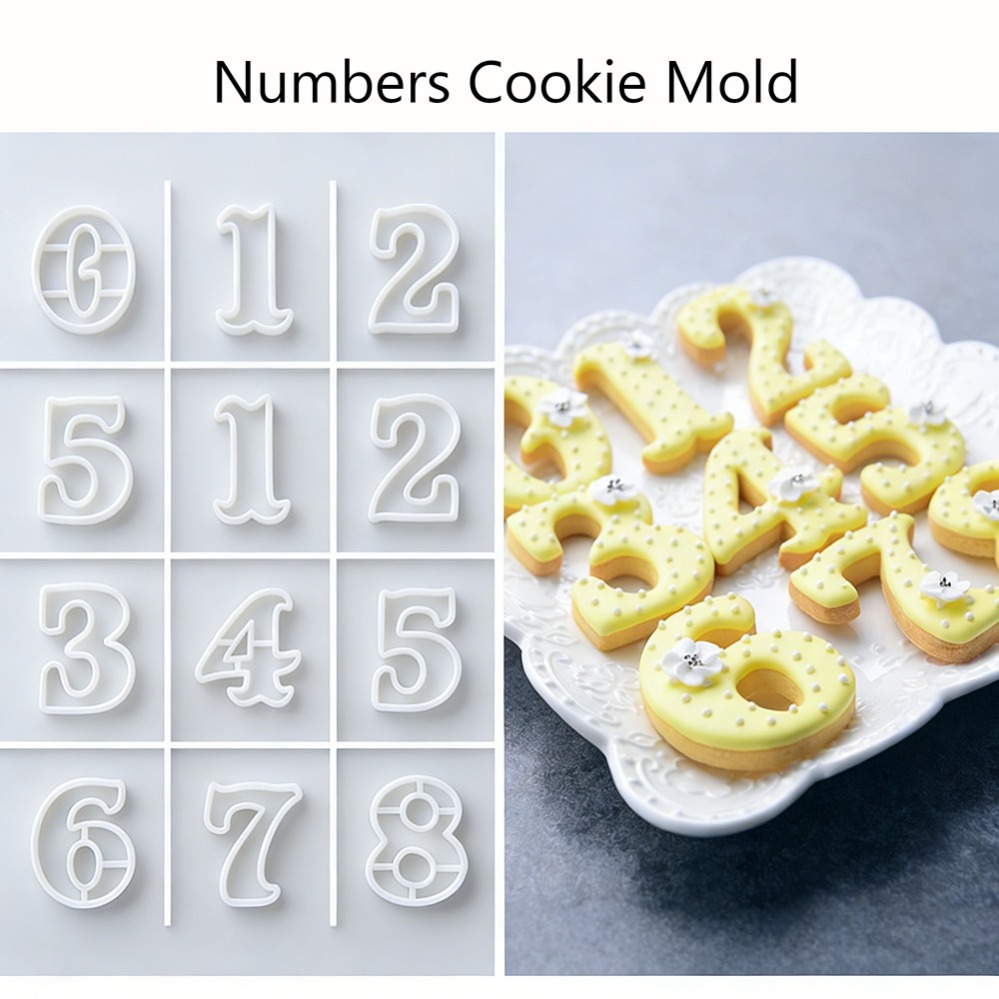 Numbers Cookie Cutters Biscuit - Baking Kitchen Diy 评论和价格