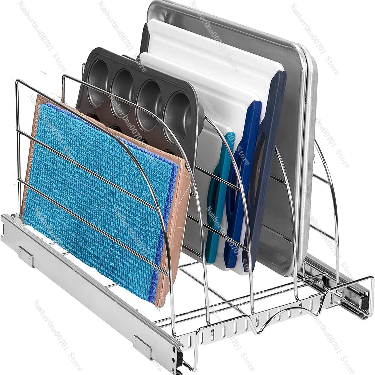 Slide-Out Kitchen Cabinet Orga - Kitchen Cabinet Baking Organizer 评论和价格