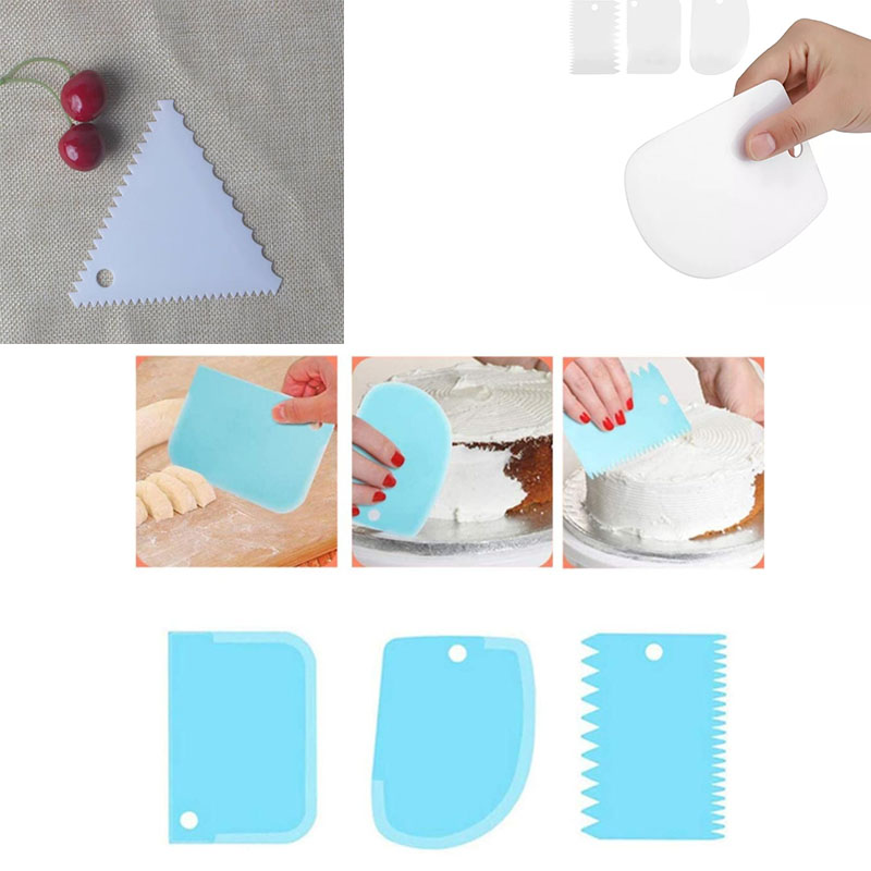 Plastic Cake Scraper Set Bakin - Fondant Smoother Set 评论和价格