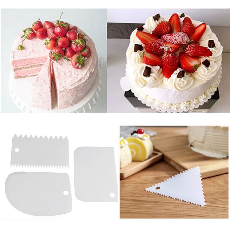 Plastic Cake Scraper Set Bakin - Fondant Smoother Set 评论和价格