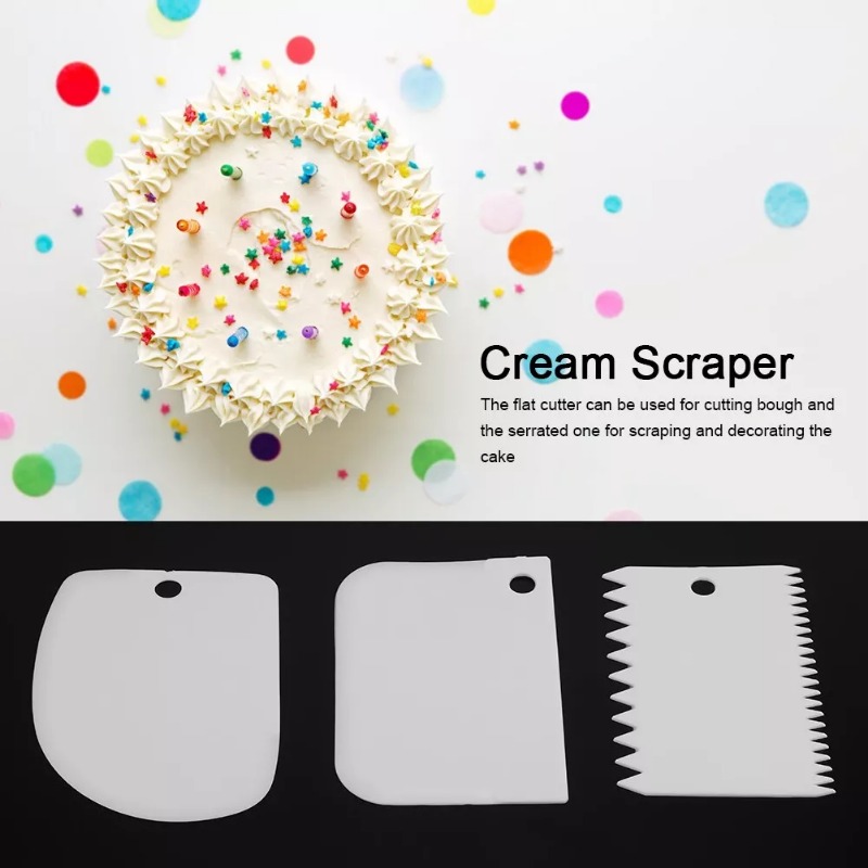 Plastic Cake Scraper Set Bakin - Fondant Smoother Set 评论和价格