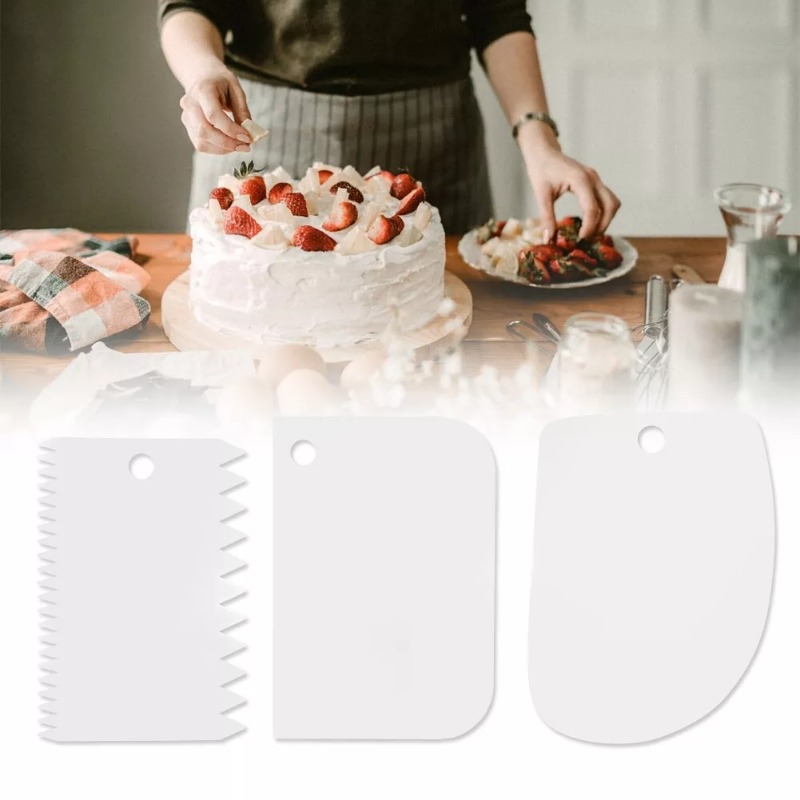 Plastic Cake Scraper Set Bakin - Fondant Smoother Set 评论和价格