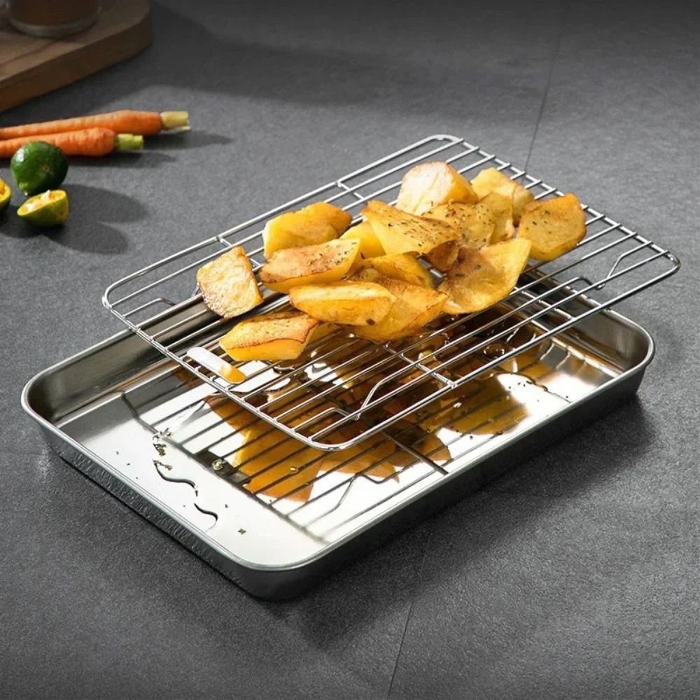 Portable Non-Stick Stainless S - Kitchen Oven Baking Pans 评论和价格