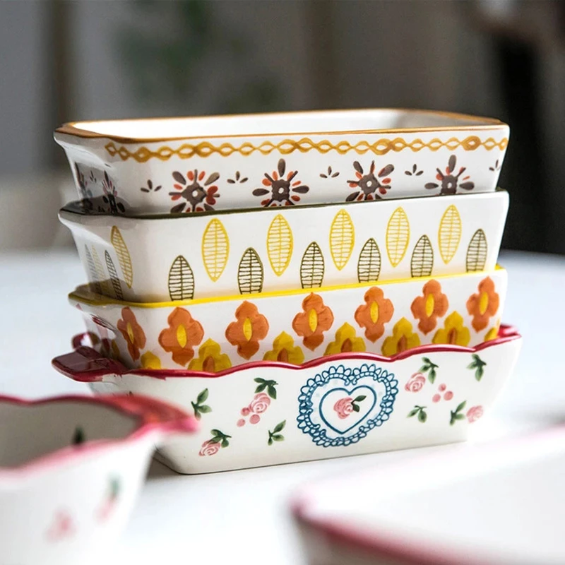 Ceramic Baking Dish Roasting L - Kitchen Oven Baking Pans 评论和价格