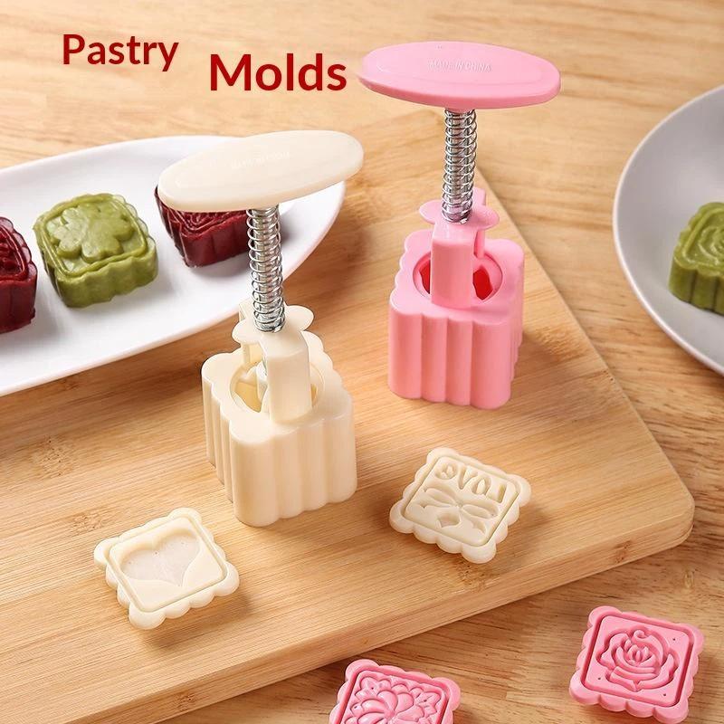 【HG】1 Set DIY Mooncake Mold Pl - Kitchen Baking Torch 评论和价格