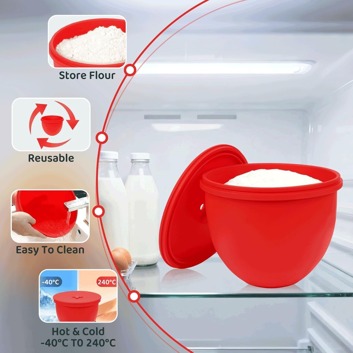 Silicone Mixer Bowl Liner with - Kitchen Aid Baking Lid 评论和价格