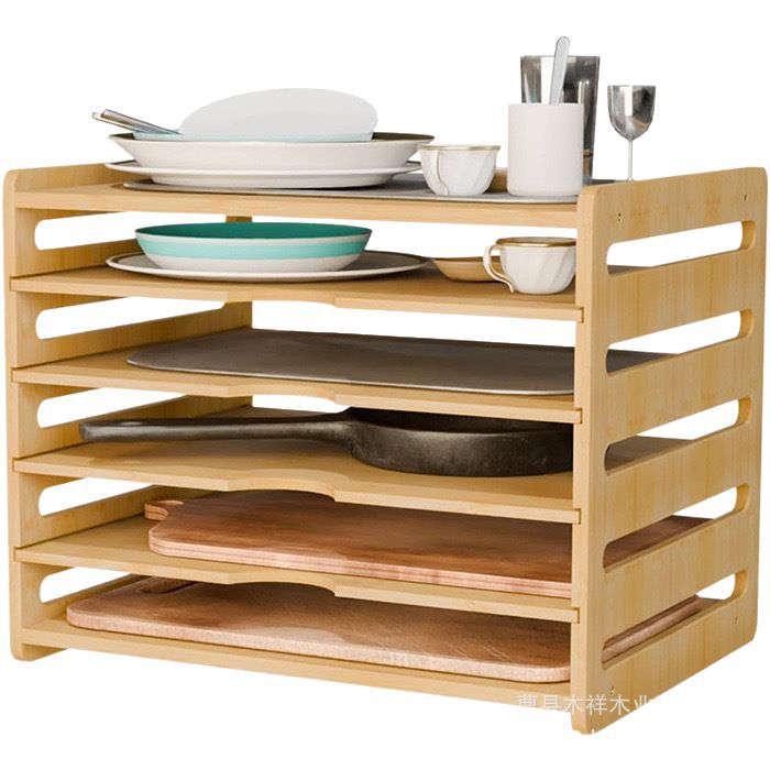 Solid wood kitchen storage rac - Kitchen Cabinet Baking Organizer 评论和价格