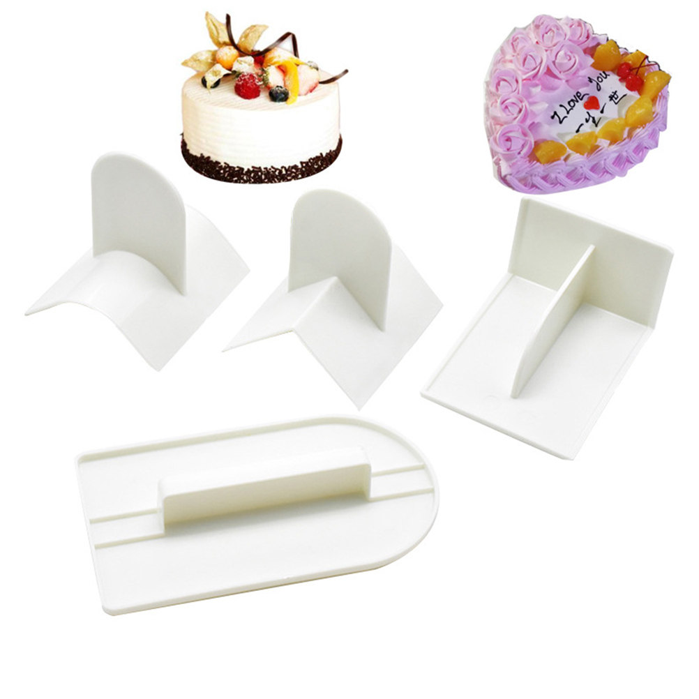 4Pcs Premium Plastic Cake Fond - Fondant Smoother Set 评论和价格