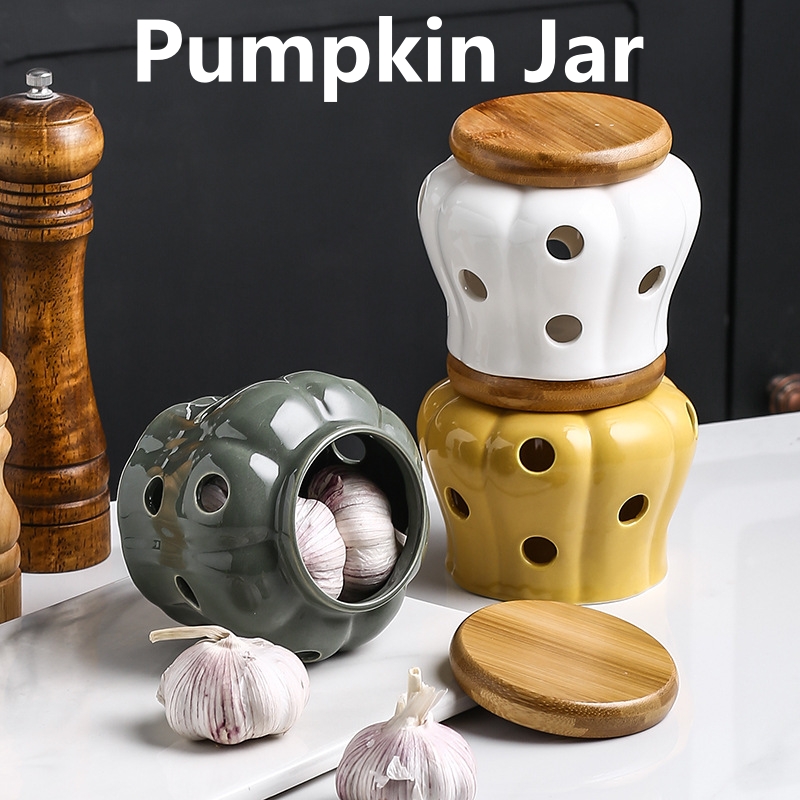 Pumpkin Jar with Lid Hollow Ou - Kitchen Bank 评论和价格