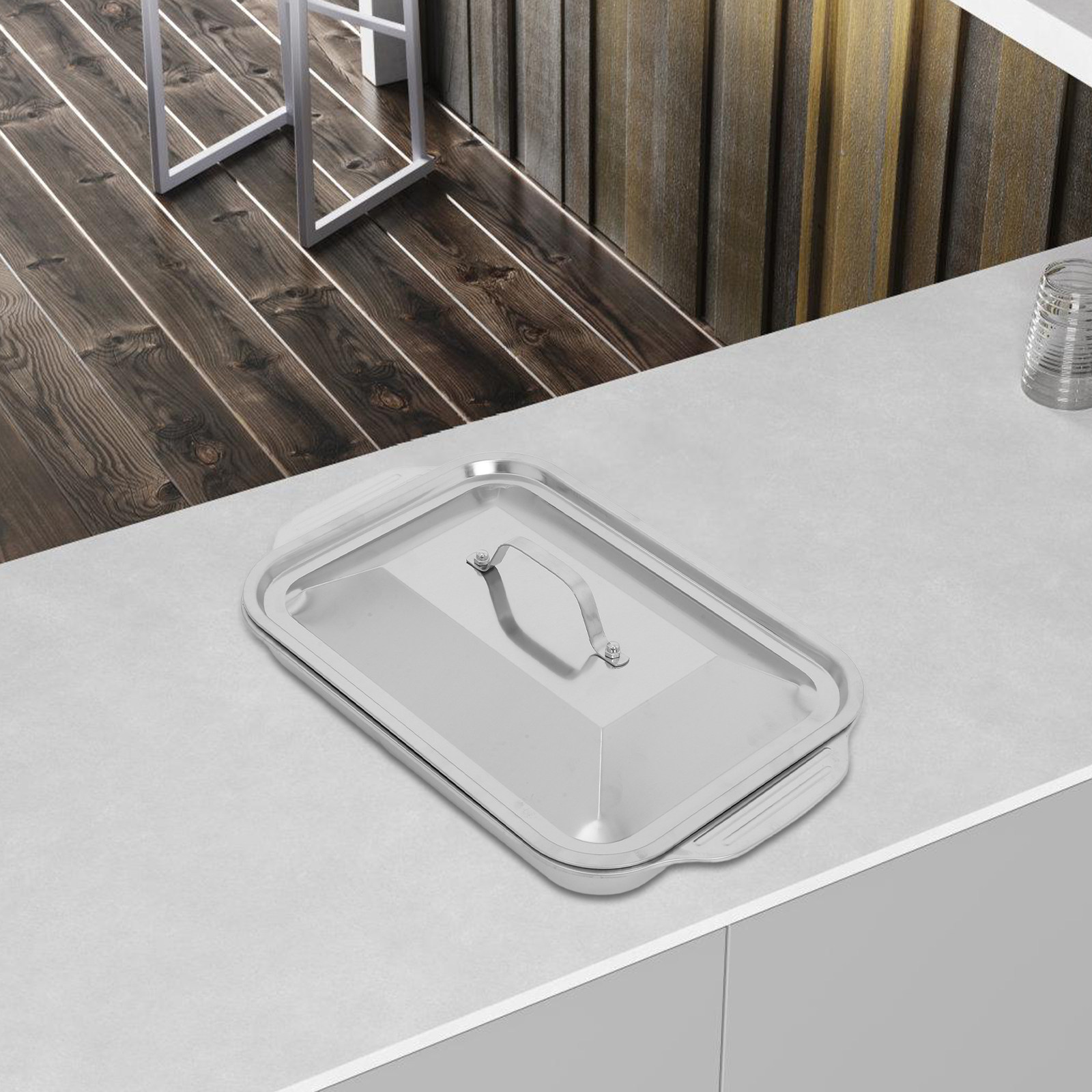Stainless Steel Rectangular Gr - Kitchen Oven Baking Pans 评论和价格