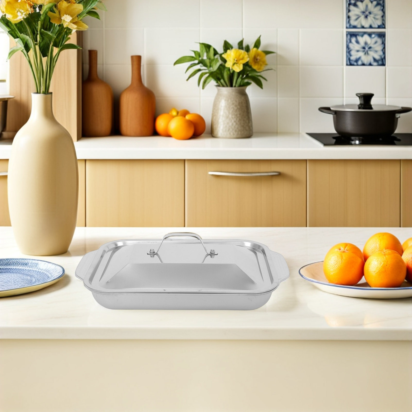 Stainless Steel Rectangular Gr - Kitchen Oven Baking Pans 评论和价格