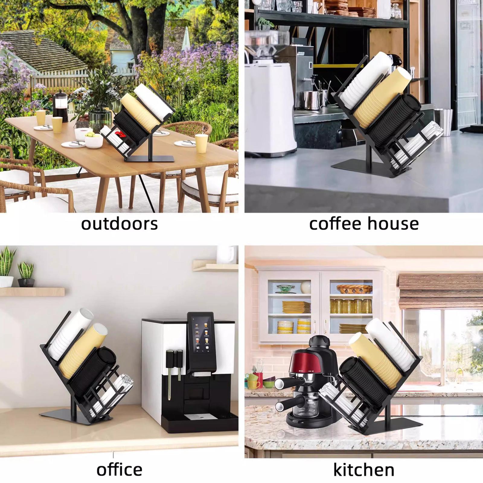 Paper Cup and Lid Holder Stora - Kitchen Cabinet Baking Organizer 评论和价格