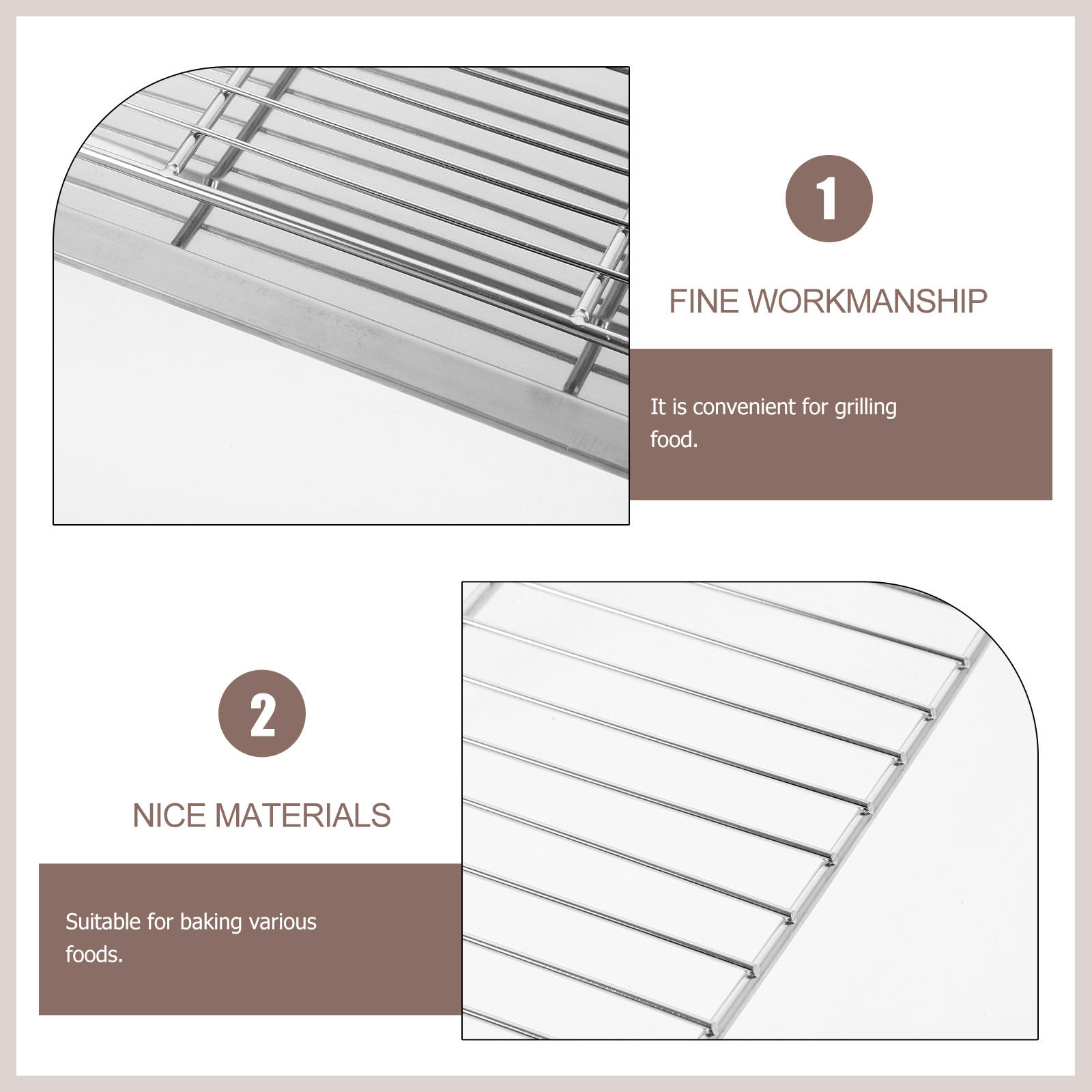 1Set Stainless Steel Wire Baki - Cooling Rack Wire 评论和价格