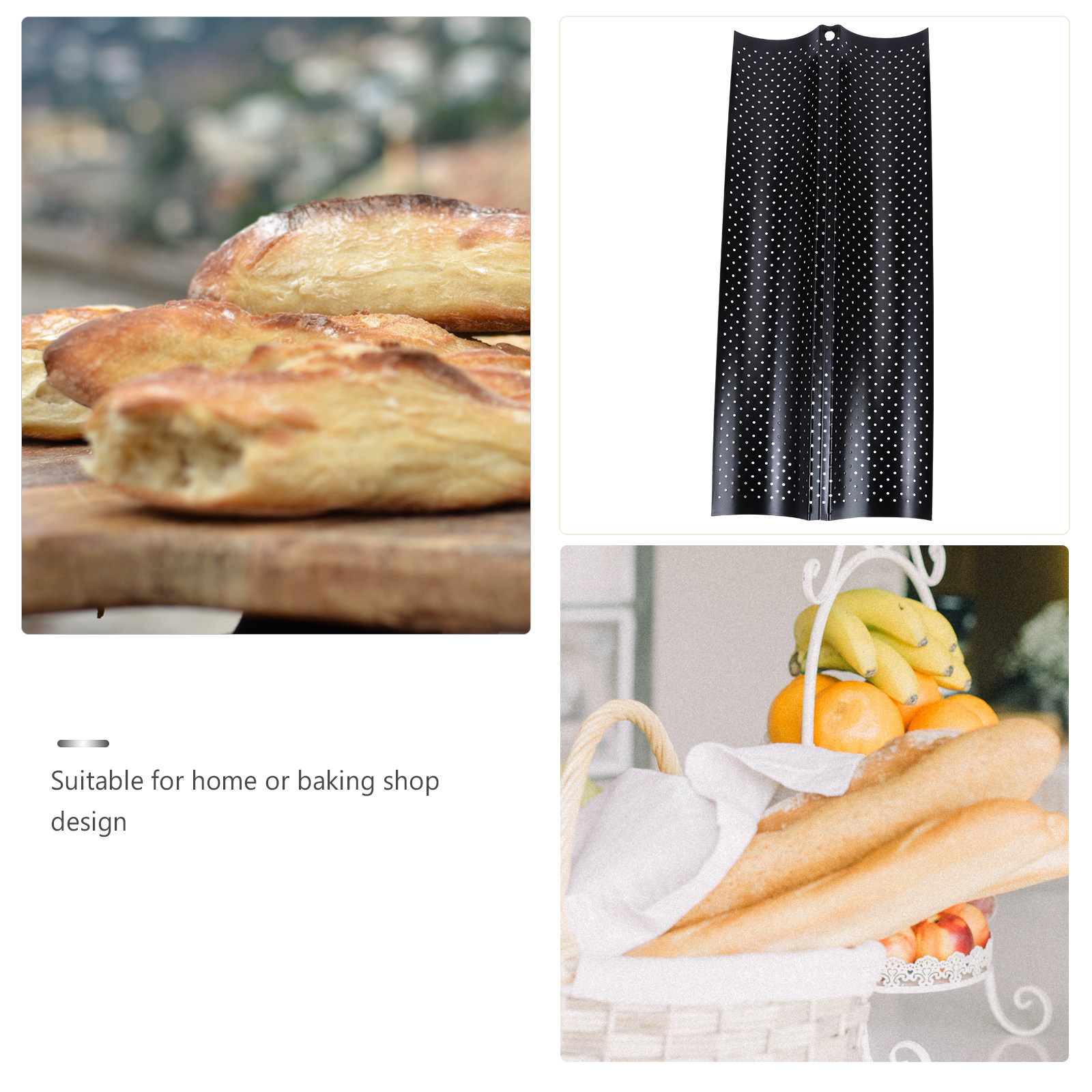 2-Slot French Bread Baking Mou - Kitchen Baking Tray 评论和价格