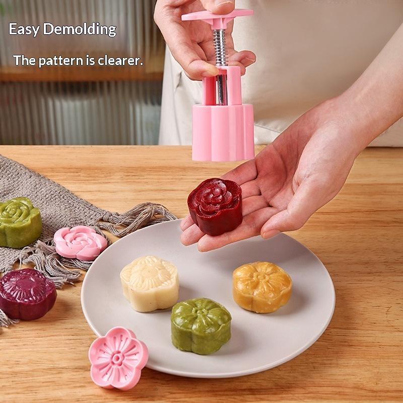 New 1 Set DIY Mooncake Mold Pl - Kitchen Baking Torch 评论和价格