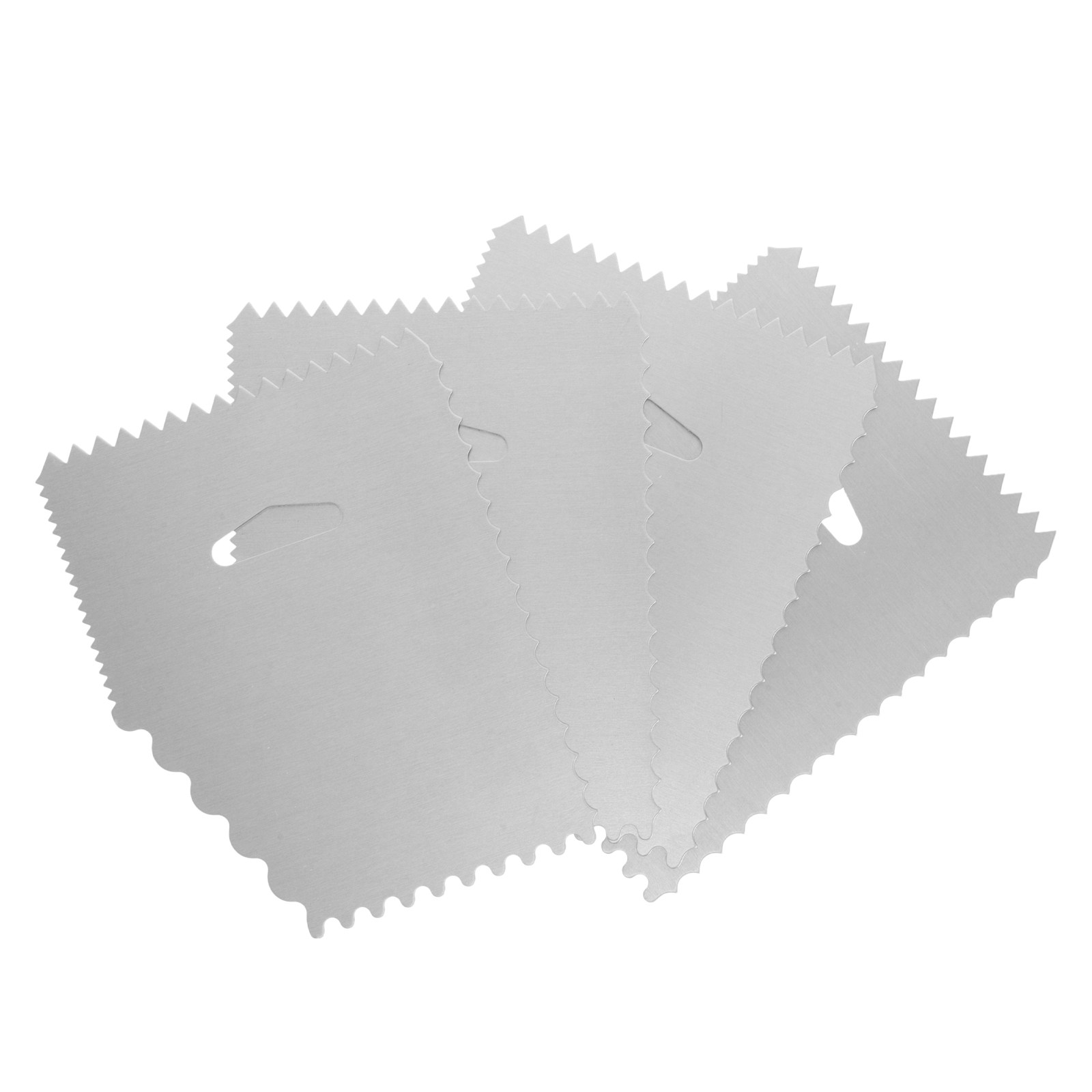4Pcs Cake Scraper Set Aluminum - Fondant Smoother Set 评论和价格