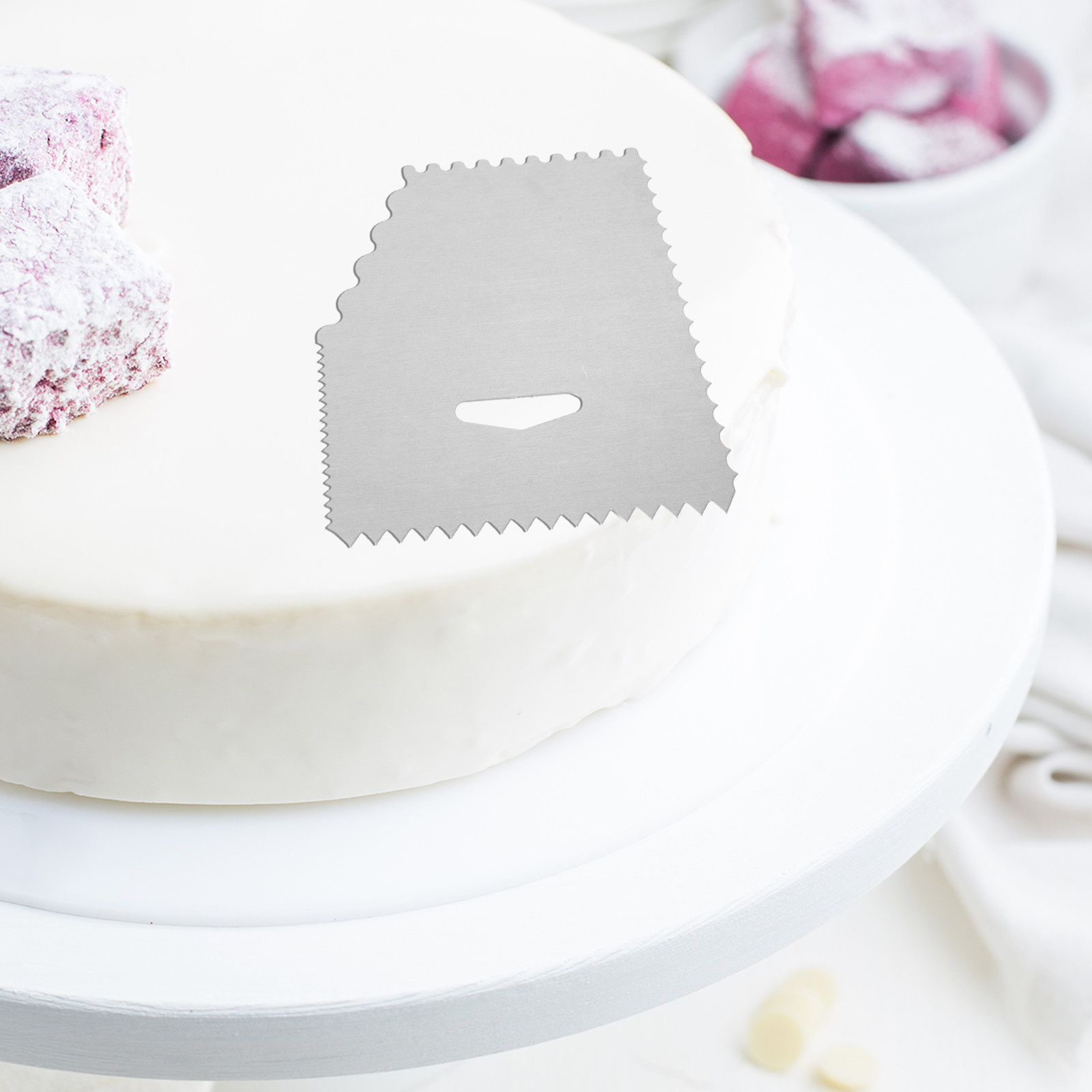 4Pcs Cake Scraper Set Aluminum - Fondant Smoother Set 评论和价格