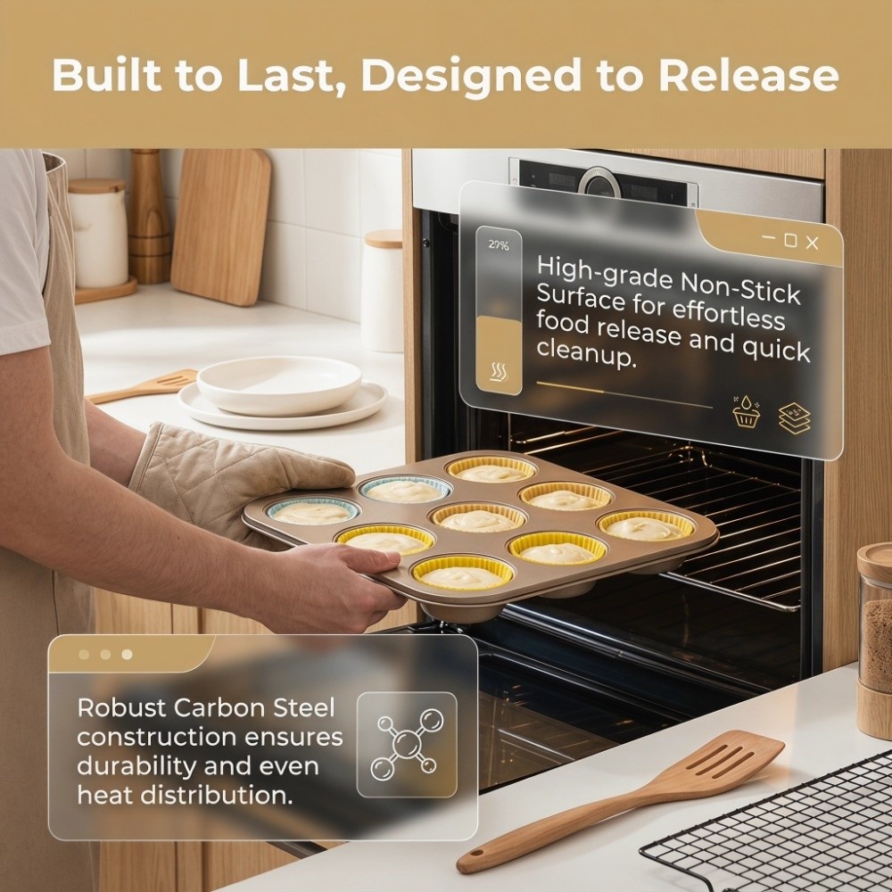 Carbon Steel Mini Muffin Pan N - Muffin Tin Nonstick 评论和价格