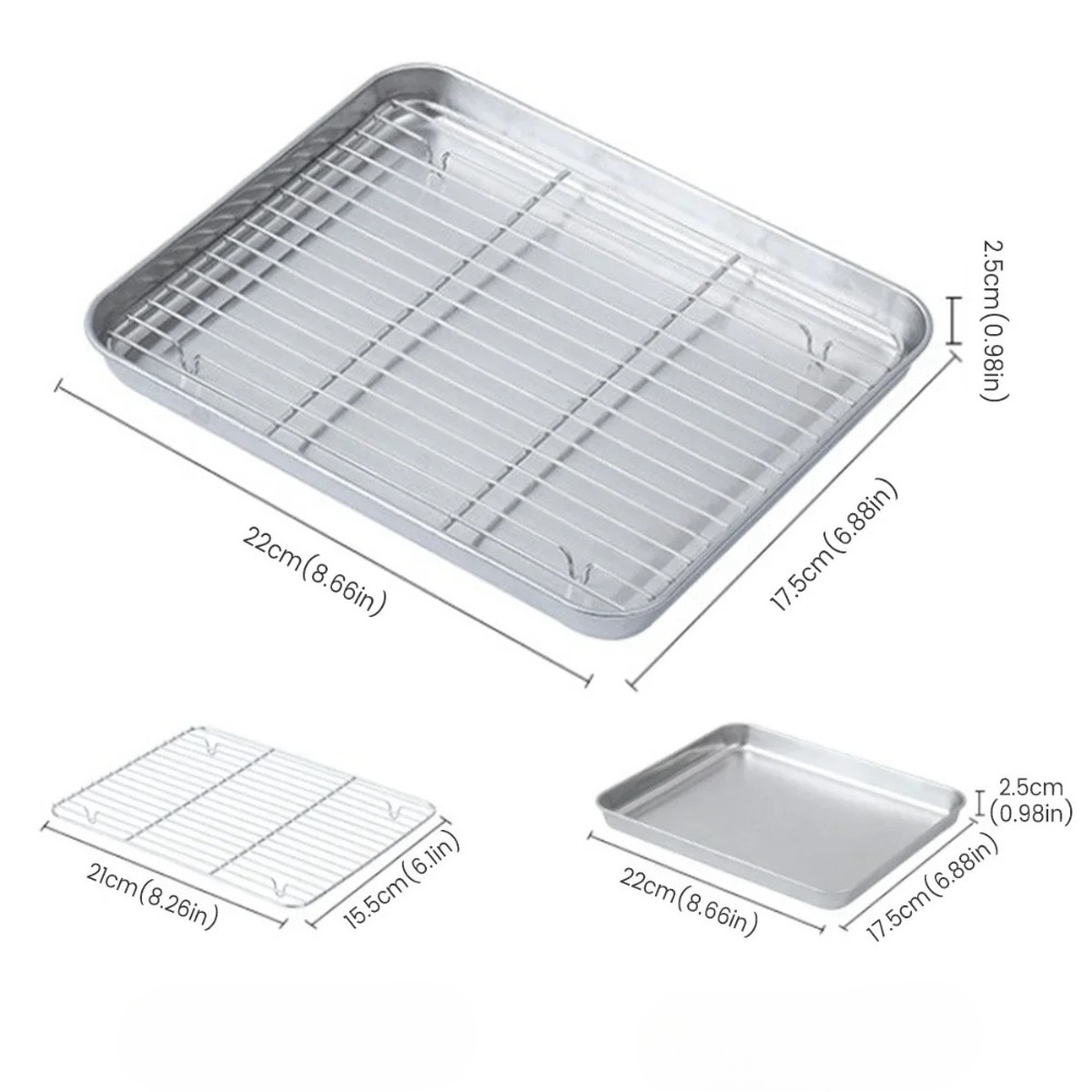 Stainless Steel Baking Sheet w - Cooling Rack Wire 评论和价格