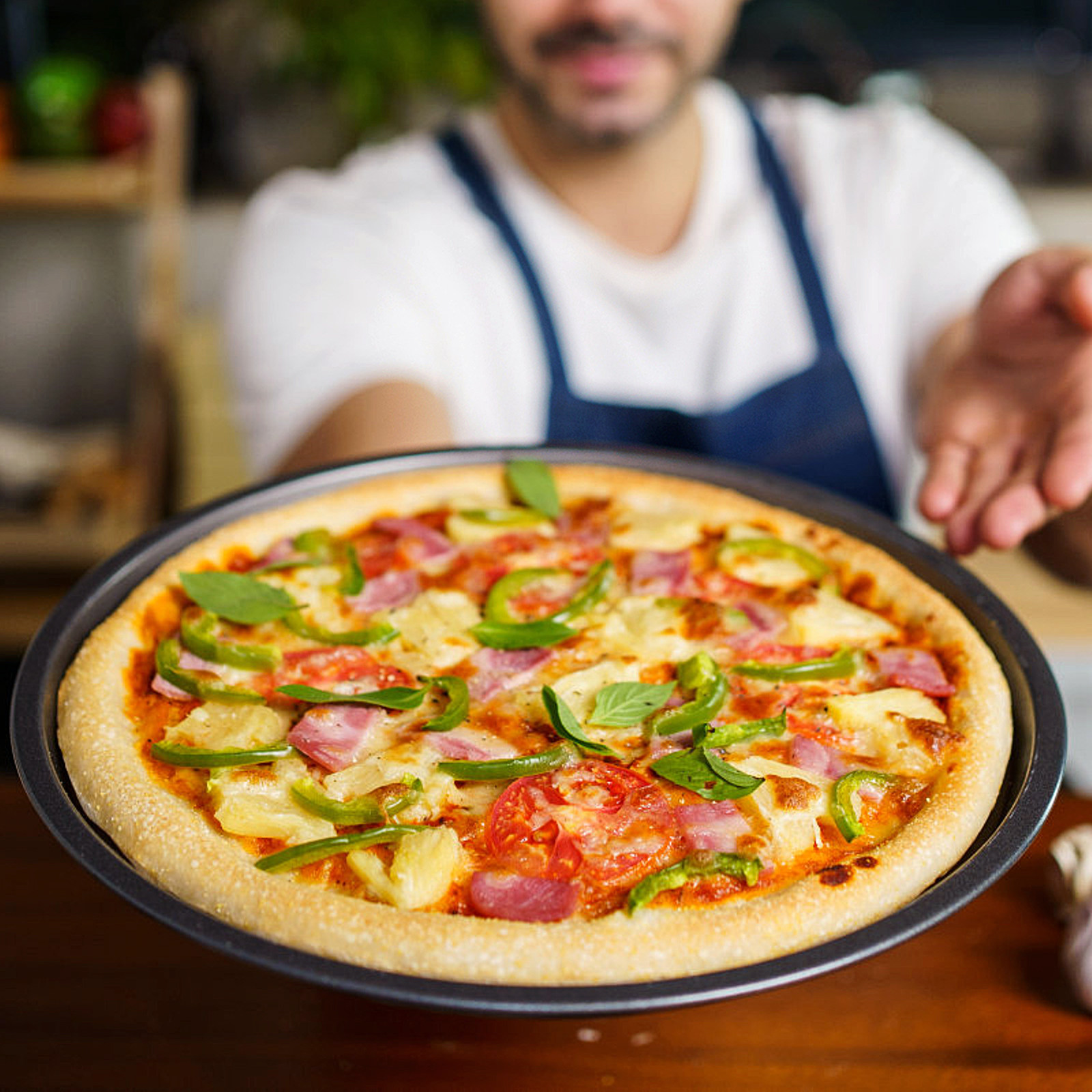 Round Pizza Pan Carbon Steel H - Kitchen Baking Tray 评论和价格