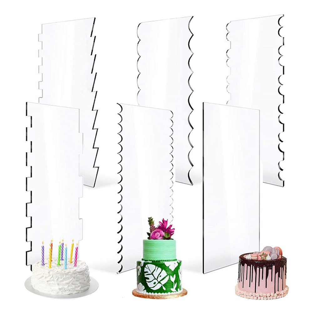 4/6 Pcs Acrylic Cake Decoratin - Fondant Smoother Set 评论和价格