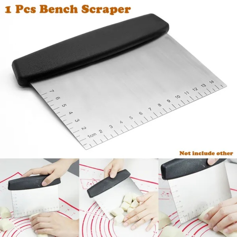 1 Pc Stainless Steel Bench Scr - Bench Scraper Dough 评论和价格
