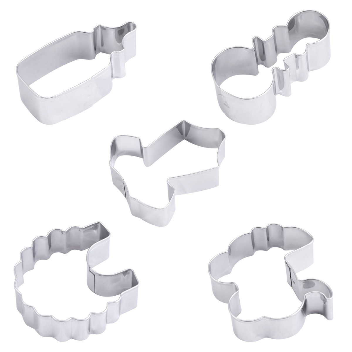 5Pcs Cookie Cutter Set Stainle - Baking Kitchen Diy 评论和价格