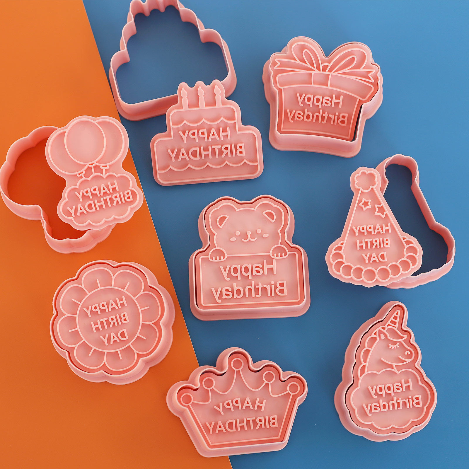 8pcs Happy Birthday Cookie Cut - Baking Kitchen Diy 评论和价格